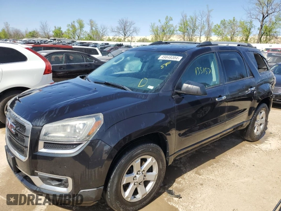2013 GMC Acadia SLE with VIN 1GKKRPKD9DJ146666, listed as a Copart auction lot 49848304 with 135,157 mi miles and Salvage Title. Bid and sale history available at DreamBid. Image 1.