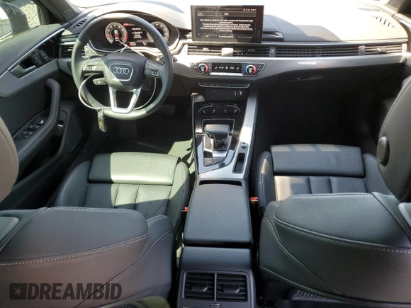 2023 Audi A4 S line Premium Plus with VIN WAUEAAF47PA005572, listed as a Copart auction lot 55026685 with 33,437 mi miles and Salvage Title. Bid and sale history available at DreamBid. Image 8.