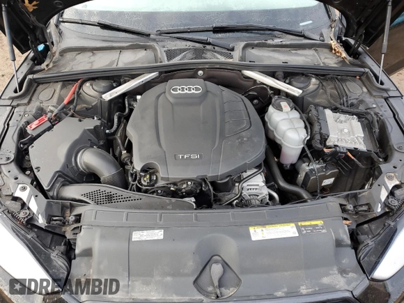 2019 Audi A5 Premium Plus with VIN WAUTNAF52KA030215, listed as a Copart auction lot 51474545 with 53,320 mi miles and Clean Title. Bid and sale history available at DreamBid. Image 11.