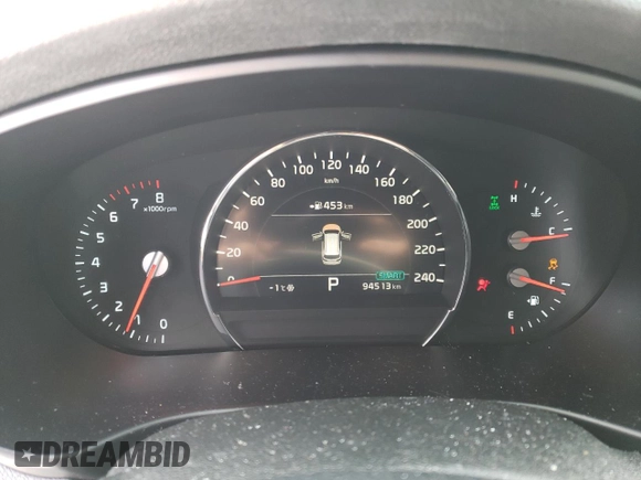 2019 Kia Sorento EX with VIN 5XYPHDA5XKG443455, listed as a Copart auction lot 45269015 with 94,513 mi miles and Salvage Title. Bid and sale history available at DreamBid. Image 9.