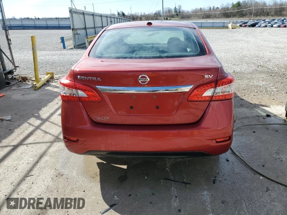 2015 Nissan Sentra SV with VIN 3N1AB7AP9FL682426, listed as a Copart auction lot 49405085 with 121,075 mi miles and Salvage Title. Bid and sale history available at DreamBid. Image 6.