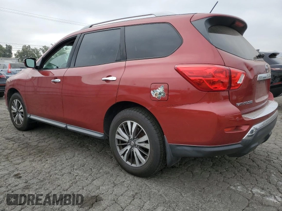 2017 Nissan Pathfinder S with VIN 5N1DR2MN9HC601356, listed as a Copart auction lot 62327685 with 111,588 mi miles and Salvage title. Bid and sale history available at DreamBid. Image 2.