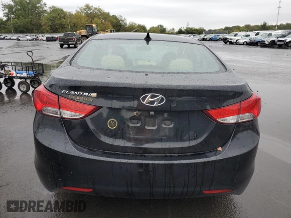 2013 Hyundai Elantra GLS with VIN 5NPDH4AE1DH197023, listed as a Copart auction lot 45961625 with 129,589 mi miles and Salvage title. Bid and sale history available at DreamBid. Image 6.