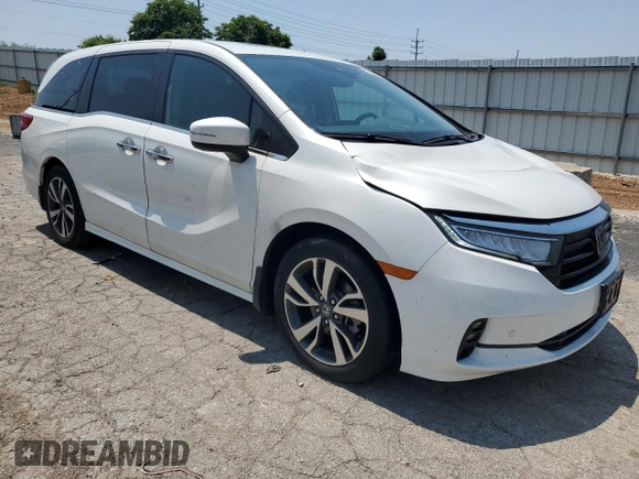 2023 Honda Odyssey Touring with VIN 5FNRL6H84PB016614, listed as a Copart auction lot 59336585 with 36,932 mi miles and Salvage title. Bid and sale history available at DreamBid. Image 4.