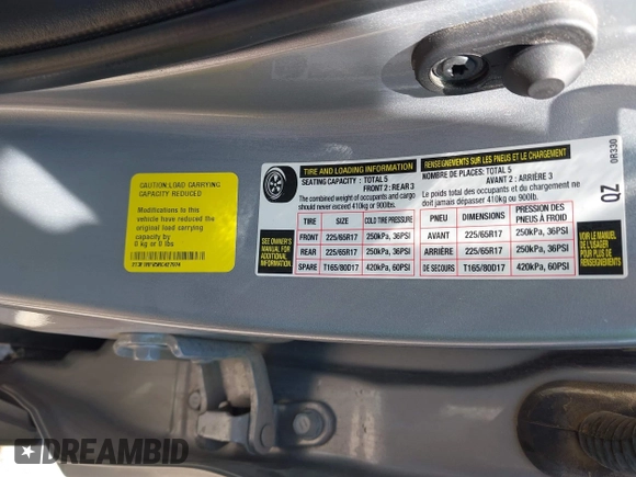 2024 Toyota RAV4 LE with VIN 2T3F1RFV5RC427974, listed as a IAAI auction lot 42648963 with 39,813 mi miles and . Bid and sale history available at DreamBid. Image 9.