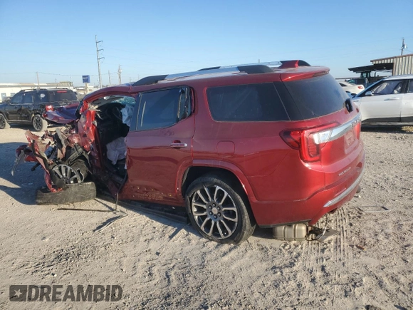 2021 GMC Acadia Denali with VIN 1GKKNPLS7MZ183015, listed as a Copart auction lot 41805375 with Not Provided miles and Salvage Title. Bid and sale history available at carsss.com. Image 2.