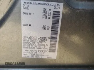 2023 Nissan Altima SL with VIN 1N4BL4EV2PN399590, listed as a Copart auction lot 45354055 with 69,401 mi miles and Salvage Title. Bid and sale history available at DreamBid. Image 13.