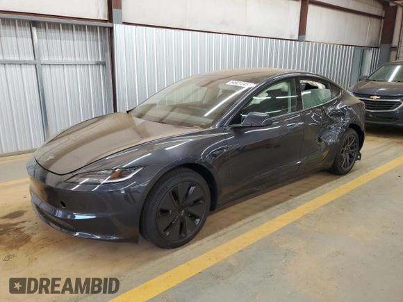 2025 Tesla Model 3 Long Range z VIN 5YJ3E1EA2SF930959, wystawiony jako Copart lot #54921345 z przebiegiem 168 mil mil oraz Szkoda całkowita • Salvage title. Historia ofert i sprzedaży dostępna na DreamBid. Obrazek 1.
