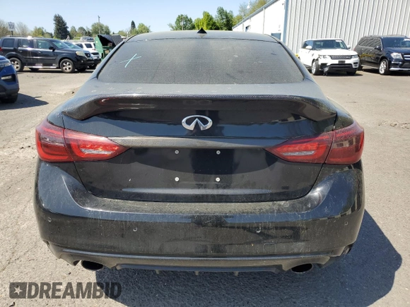 2018 Infiniti Q50 3.0t LUXE with VIN JN1EV7AP7JM361587, listed as a Copart auction lot 55641755 with 23,059 mi miles and Clean Title. Bid and sale history available at carsss.com. Image 6.