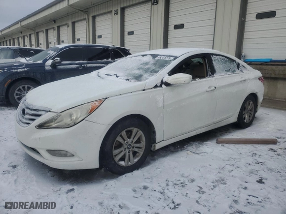 2013 Hyundai Sonata GLS with VIN 5NPEB4AC8DH511111, listed as a Copart auction lot 46241275 with 124,868 mi miles and Salvage Title. Bid and sale history available at carsss.com. Image 1.