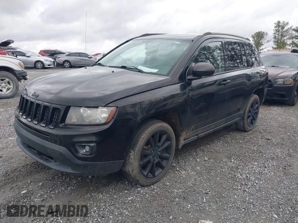 2014 Jeep Compass Sport with VIN 1C4NJCBA9ED823228, listed as a IAAI auction lot 41714992 with 168,996 mi miles. Bid and sale history available at carsss.com. Image 2.