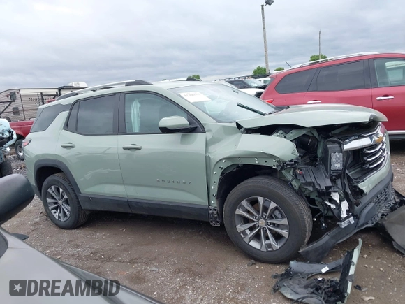 2025 Chevrolet Equinox AWD LT with VIN 3GNAXPEG0SL114558, listed as a IAAI auction lot 42306757 with 18,049 mi miles and . Bid and sale history available at DreamBid. Image 13.