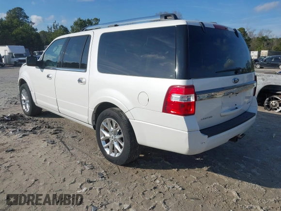 2015 Ford Expedition Max Limited with VIN 1FMJK1KT0FEF01487, listed as a IAAI auction lot 41480003 with Not Provided miles. Bid and sale history available at carsss.com. Image 3.