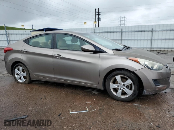 2013 Hyundai Elantra GLS with VIN 5NPDH4AE3DH342353, listed as a Copart auction lot 59496535 with 127,399 mi miles and Salvage title. Bid and sale history available at DreamBid. Image 4.