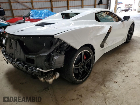 2023 Chevrolet Corvette 2LT with VIN 1G1YB3D48P5124129, listed as a Copart auction lot 44167625 with 2,487 mi miles and Non Repairable. Bid and sale history available at carsss.com. Image 3.