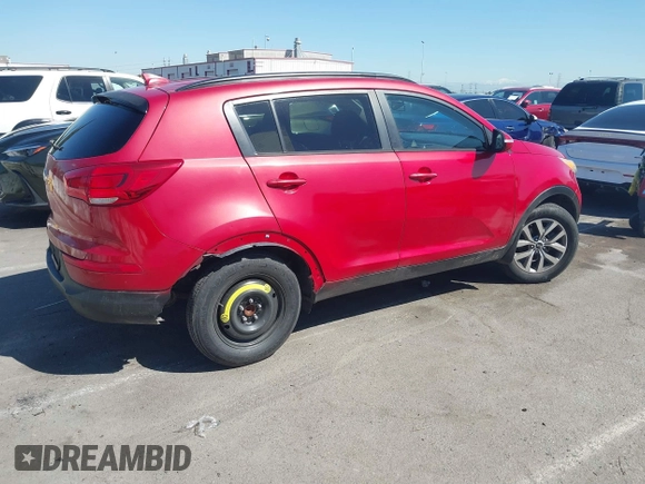 2014 Kia Sportage LX with VIN KNDPB3AC0E7607615, listed as a IAAI auction lot 41839123 with 93,946 mi miles. Bid and sale history available at carsss.com. Image 4.