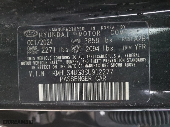 2025 Hyundai Elantra SEL Convenience with VIN KMHLS4DG3SU912277, listed as a Copart auction lot 50901415 with 0 mi miles and Clean Title. Bid and sale history available at carsss.com. Image 12.
