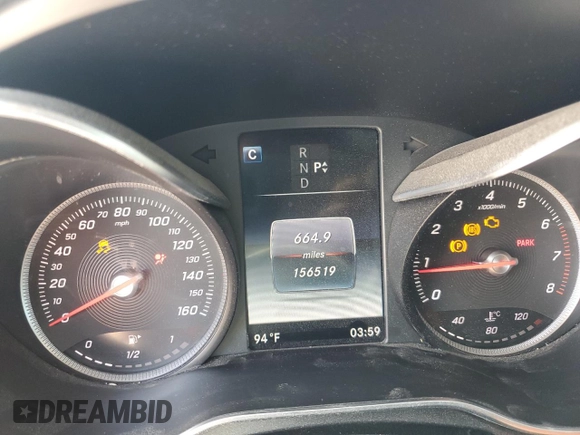 2017 Mercedes-Benz C 300 with VIN 55SWF4JBXHU210780, listed as a Copart auction lot 60922285 with 156,519 mi miles and Salvage title. Bid and sale history available at DreamBid. Image 9.