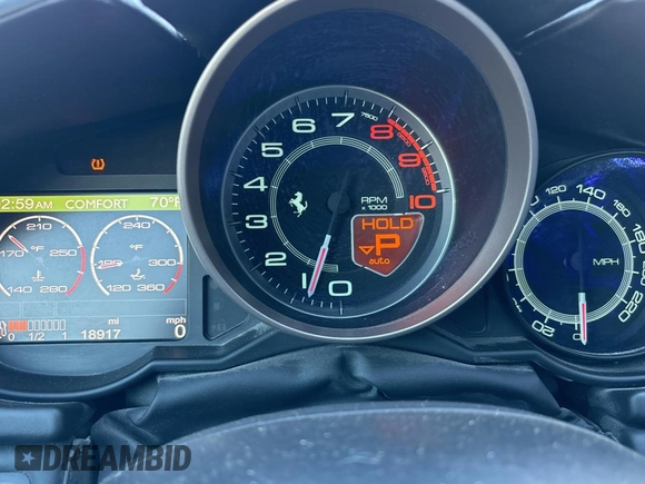 2012 Ferrari California с VIN ZFF65TJA1C0186660, выставлен на аукционе Copart как лот 79966064 с пробегом 18 917 миль миль и Списание • Salvage title. История ставок и продаж доступна на DreamBid. Изображение 8.