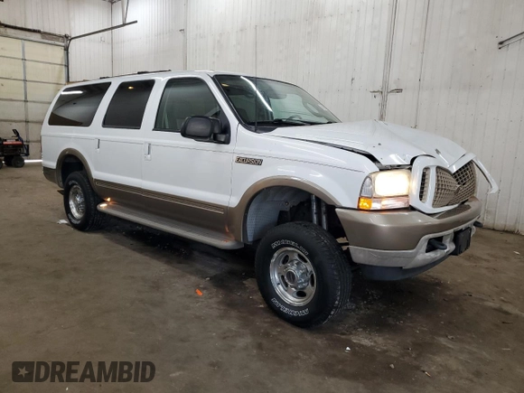 2003 Ford Excursion Eddie Bauer z VIN 1FMNU45S03EB25000, wystawiony jako Copart lot #78908554 z przebiegiem 110 284 mil mil oraz Szkoda całkowita • Salvage title. Historia ofert i sprzedaży dostępna na DreamBid. Obrazek 4.