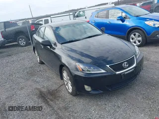 2007 Lexus IS 250 with VIN JTHCK262275013307, listed as a IAAI auction lot 41724127 with 129,353 mi miles. Bid and sale history available at carsss.com. Image 1.