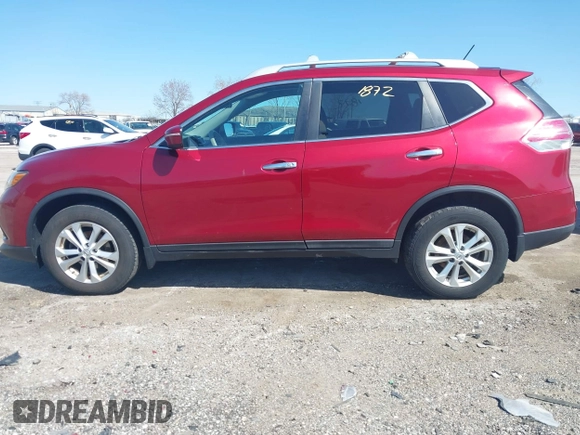2014 Nissan Rogue SV with VIN 5N1AT2MV7EC829288, listed as a IAAI auction lot 41991872 with 266,094 mi miles. Bid and sale history available at carsss.com. Image 12.