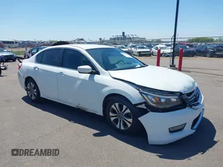 2013 Honda Accord LX z VIN 1HGCR2F3XDA095426, wystawiony jako IAAI lot #42194202 z przebiegiem 182 196 mil mil oraz . Historia ofert i sprzedaży dostępna na DreamBid. Obrazek 1.
