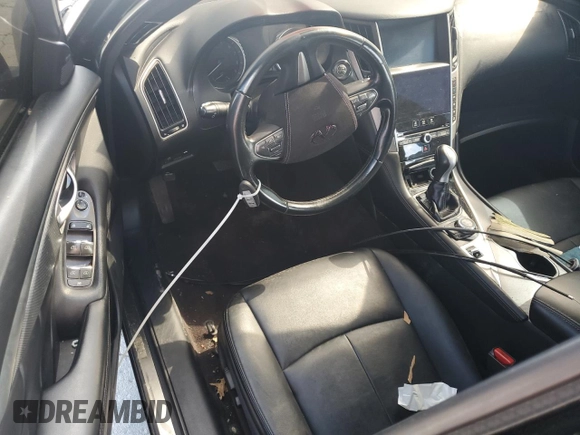 2015 Infiniti Q50 with VIN JN1BV7APXFM340095, listed as a Copart auction lot 64397395 with 90,185 mi miles and Clean title. Bid and sale history available at DreamBid. Image 8.