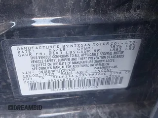 2018 Nissan Sentra SR z VIN 3N1AB7AP1JY317430, wystawiony jako IAAI lot #41946621 z przebiegiem 71 783 mil mil oraz . Historia ofert i sprzedaży dostępna na DreamBid. Obrazek 9.