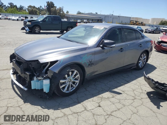 2014 Infiniti Q50 Hybrid Premium with VIN JN1AV7AP5EM690504, listed as a Copart auction lot 55511065 with 79,307 mi miles and Salvage title. Bid and sale history available at DreamBid. Image 1.