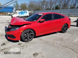 2019 Honda Civic Sport with VIN 2HGFC2F80KH605940, listed as a Copart auction lot 53298025 with 192,140 mi miles and Salvage title. Bid and sale history available at DreamBid. Image 1.