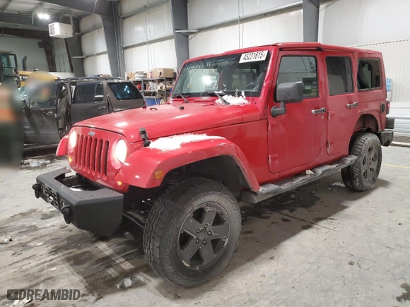 2011 Jeep Wrangler Unlimited Sahara with VIN 1J4BA5H17BL572601, listed as a Copart auction lot 45231615 with 192,085 mi miles and Clean Title. Bid and sale history available at carsss.com. Image 1.