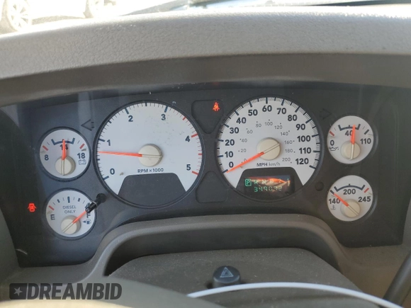 2006 Dodge Ram 2500 SLT with VIN 3D7KR28CX6G249246, listed as a Copart auction lot 80435404 with 349,092 mi miles and Salvage Title. Bid and sale history available at carsss.com. Image 9.
