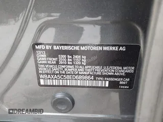 2014 BMW 5 Series 535d with VIN WBAXA5C58ED689864, listed as a IAAI auction lot 40983130 with 139,104 mi miles and . Bid and sale history available at carsss.com. Image 9.