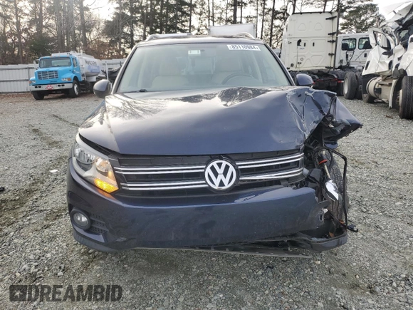 2013 Volkswagen Tiguan S with VIN WVGBV3AX0DW066778, listed as a Copart auction lot 85110984 with 108,027 mi miles and Salvage title. Bid and sale history available at DreamBid. Image 5.