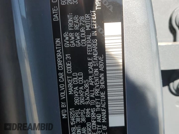 2020 Volvo XC90 Momentum with VIN YV4A22PK6L1546251, listed as a Copart auction lot 46515895 with 70,429 mi miles and Salvage Title. Bid and sale history available at carsss.com. Image 14.