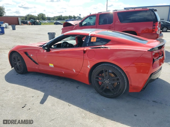 2014 Chevrolet Corvette Stingray Z51 3LT with VIN 1G1YM2D73E5130819, listed as a Copart auction lot 73765464 with 27,988 mi miles and Salvage Title. Bid and sale history available at carsss.com. Image 2.