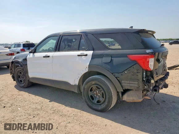 2021 Ford Police Interceptor Utility z VIN 1FM5K8AB8MGC33082, wystawiony jako Copart lot #56519955 z przebiegiem Nie podano mil oraz Szkoda całkowita • Salvage title. Historia ofert i sprzedaży dostępna na DreamBid. Obrazek 2.