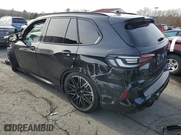 2020 BMW X5 M Competition with VIN 5YMJU0C00L9C64091, listed as a Copart auction lot 83118204 with 0 mi miles and Salvage Title. Bid and sale history available at carsss.com. Image 2.