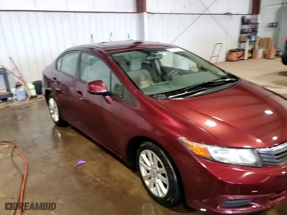 2012 Honda Civic Sdn EX with VIN 19XFB2F88CE362117, listed as a Copart auction lot 52781195 with 200,171 mi miles and Salvage Title. Bid and sale history available at carsss.com. Image 13.