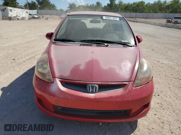 2007 Honda Fit with VIN JHMGD37407S038547, listed as a Copart auction lot 46415765 with Not provided miles and Salvage title. Bid and sale history available at DreamBid. Image 5.