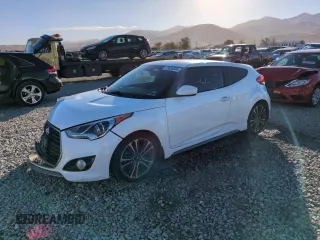 2016 Hyundai Veloster Turbo with VIN KMHTC6AE7GU284808, listed as a Copart auction lot 79896544 with 154,609 mi miles and Salvage Title. Bid and sale history available at carsss.com. Image 1.