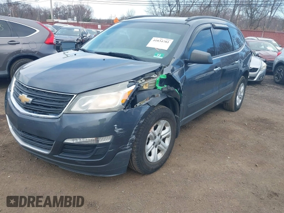 2014 Chevrolet Traverse LS z VIN 1GNKVFKD3EJ187997, wystawiony jako IAAI lot #41834781 z przebiegiem 150 994 mil mil oraz . Historia ofert i sprzedaży dostępna na DreamBid. Obrazek 6.