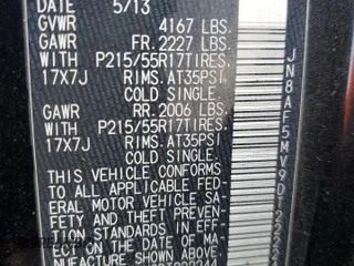 2013 Nissan Juke SL z VIN JN8AF5MV9DT222244, wystawiony jako Copart lot #59609995 z przebiegiem 169 024 mil mil oraz Szkoda całkowita • Salvage title. Historia ofert i sprzedaży dostępna na DreamBid. Obrazek 14.