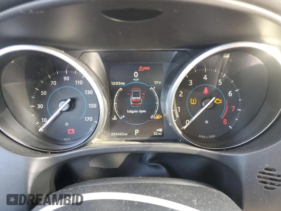 2017 Jaguar F-Pace 35t Premium with VIN SADCJ2BVXHA090332, listed as a Copart auction lot 55671435 with 92,443 mi miles and Salvage Title. Bid and sale history available at DreamBid. Image 9.