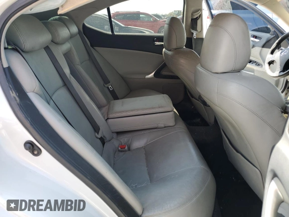2006 Lexus IS 250 with VIN JTHBK262162014301, listed as a Copart auction lot 51656475 with 269,804 mi miles and Clean Title. Bid and sale history available at DreamBid. Image 10.