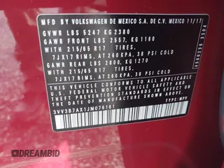 2018 Volkswagen Tiguan SEL с VIN 3VV3B7AX1JM076161, выставлен на аукционе IAAI как лот 40931210 с пробегом 106 916 миль миль и . История ставок и продаж доступна на DreamBid. Изображение 9.