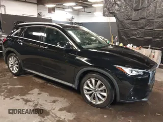 2021 Infiniti QX50 LUXE with VIN 3PCAJ5BB2MF120371, listed as a IAAI auction lot 38543489 with 14,942 mi miles. Bid and sale history available at carsss.com. Image 1.