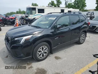 2022 Subaru Forester Premium z VIN JF2SKADC2NH468464, wystawiony jako Copart lot #58487465 z przebiegiem 23 646 mil mil oraz Szkoda całkowita • Salvage title. Historia ofert i sprzedaży dostępna na DreamBid. Obrazek 1.