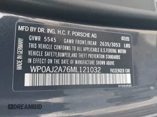 2021 Porsche Panamera с VIN WP0AJ2A76ML121032, выставлен на аукционе IAAI как лот 41215053 с пробегом Не указан миль и . История ставок и продаж доступна на DreamBid. Изображение 9.